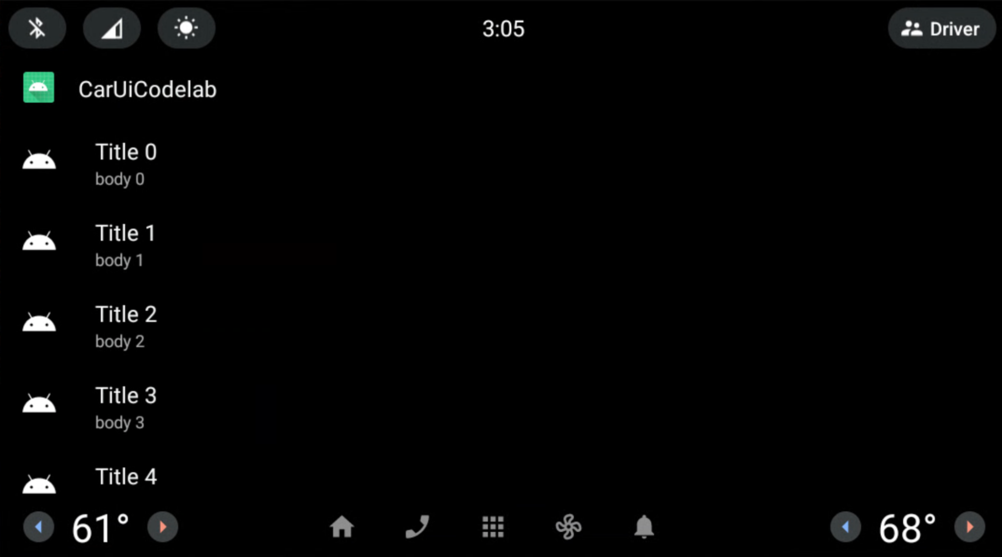 CarUiRecyclerView sin barra de desplazamiento