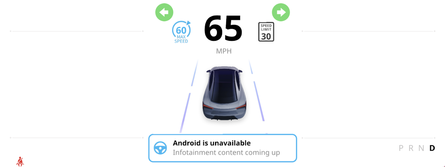 測試及驗證警示燈的 UI