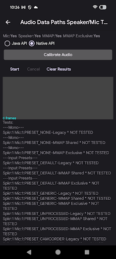 スピーカーとマイクのオーディオ データパスのテストの実行準備完了