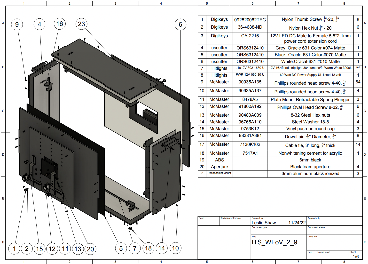 ภาพวาด CAD ของ ITS-in-a-box แบบ WFOV