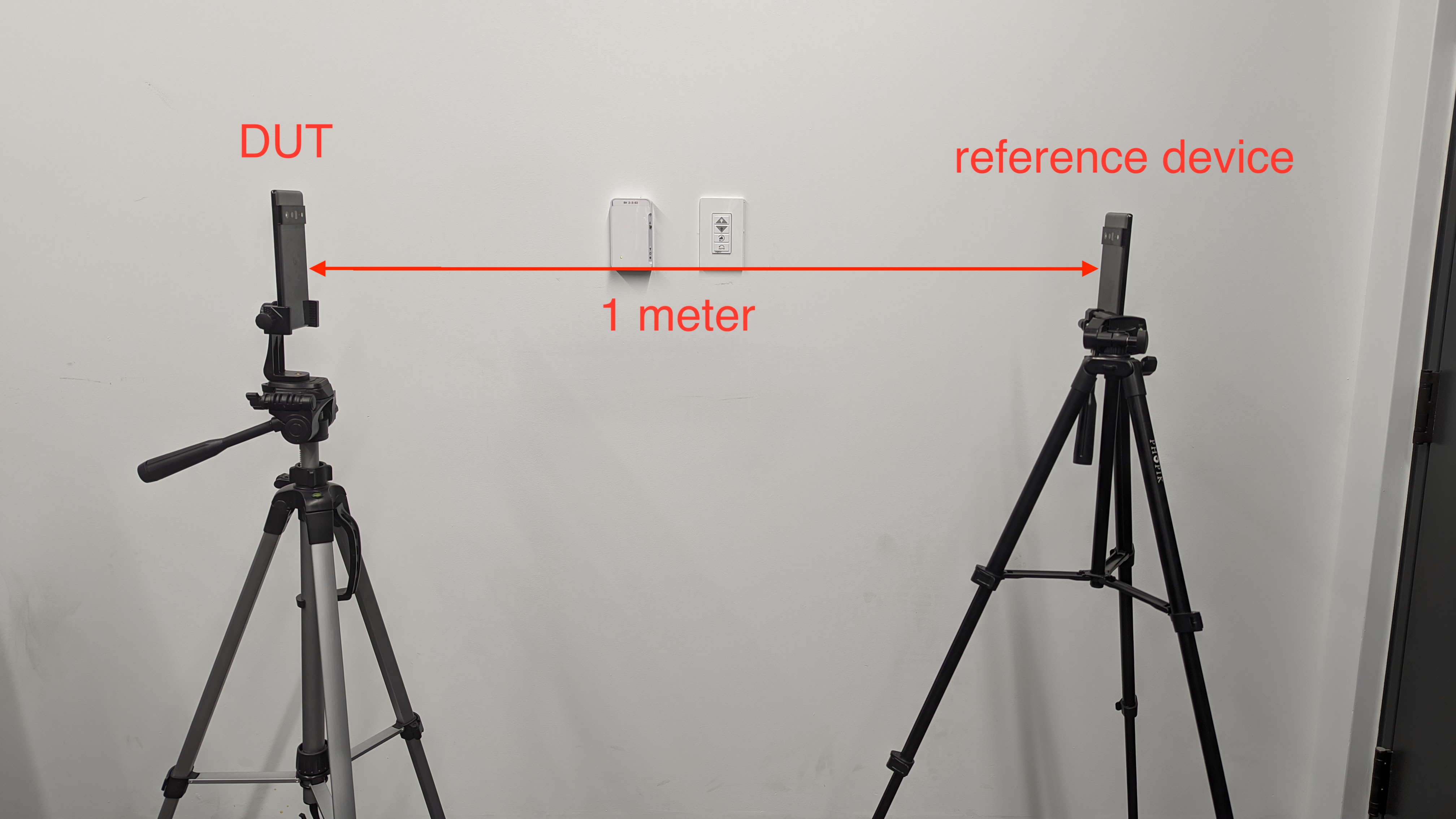 Configuración de referencia para la calibración de BLE