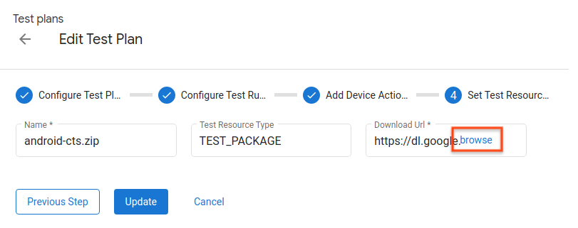 Test Kaynaklarını Ayarlama