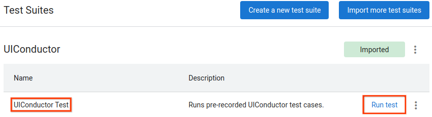 Programar execução de teste