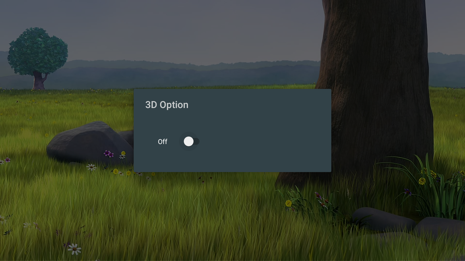 Sample custom option dialog.