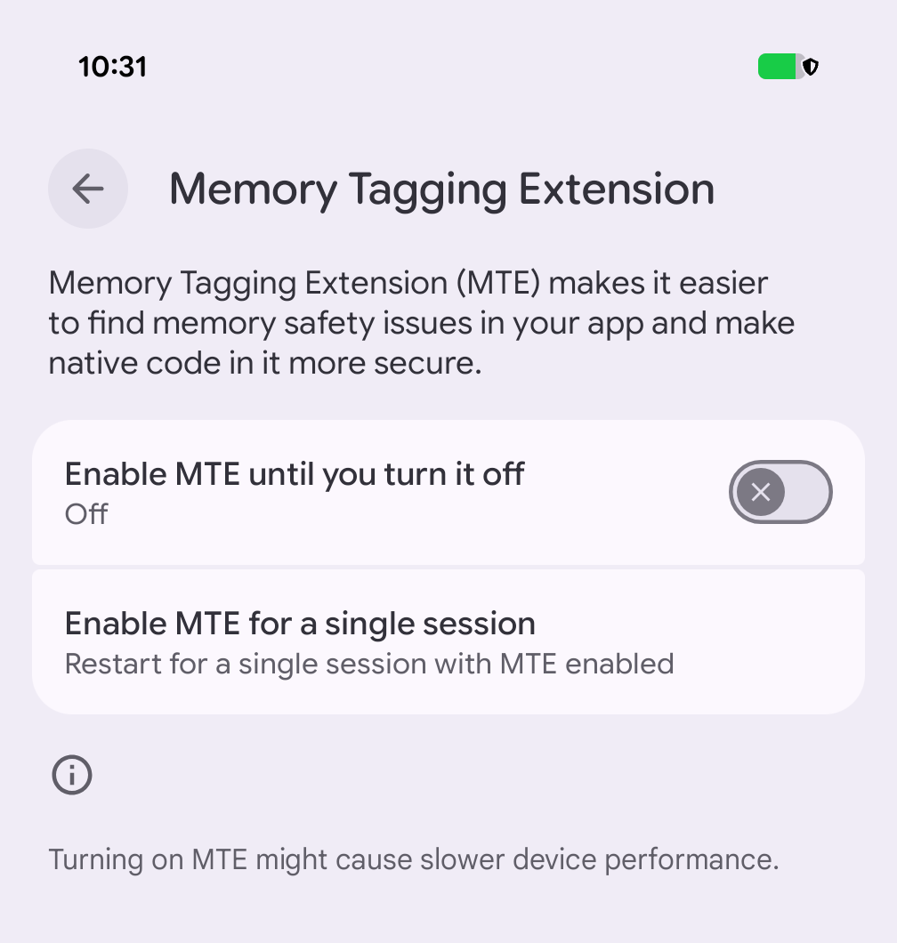 אפשרות למפתחים ב-MTE
